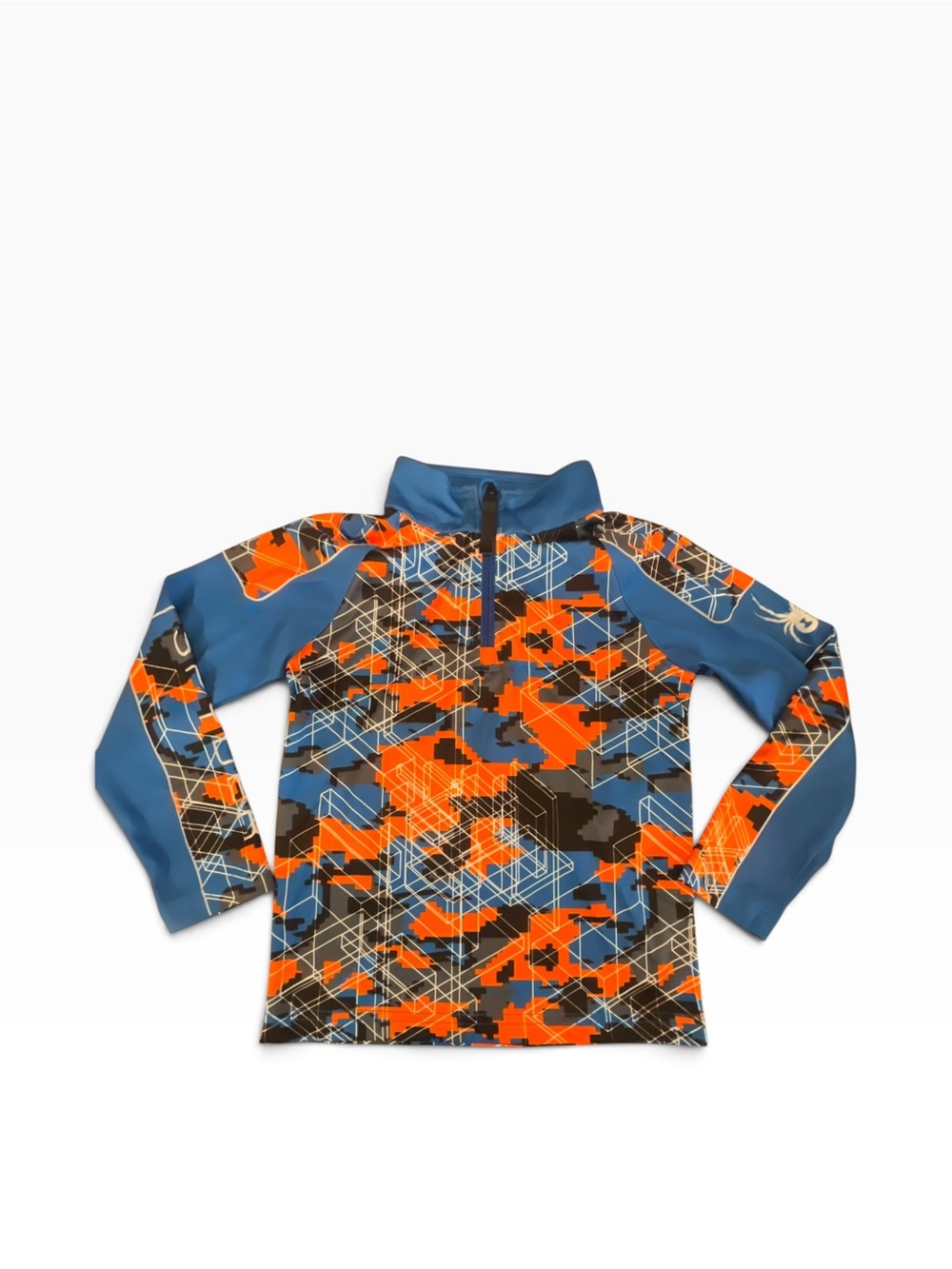 Spyder Kids Long-Sleeve Lightweight Jacket - Blue & Orange Camo Print Boys 5